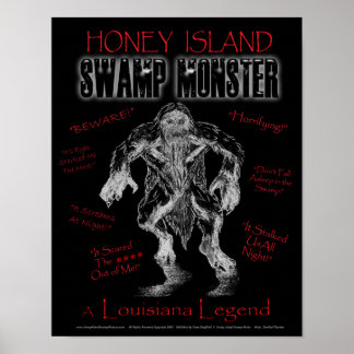 Poster de Monstro do Pântano da Ilha Honey Island