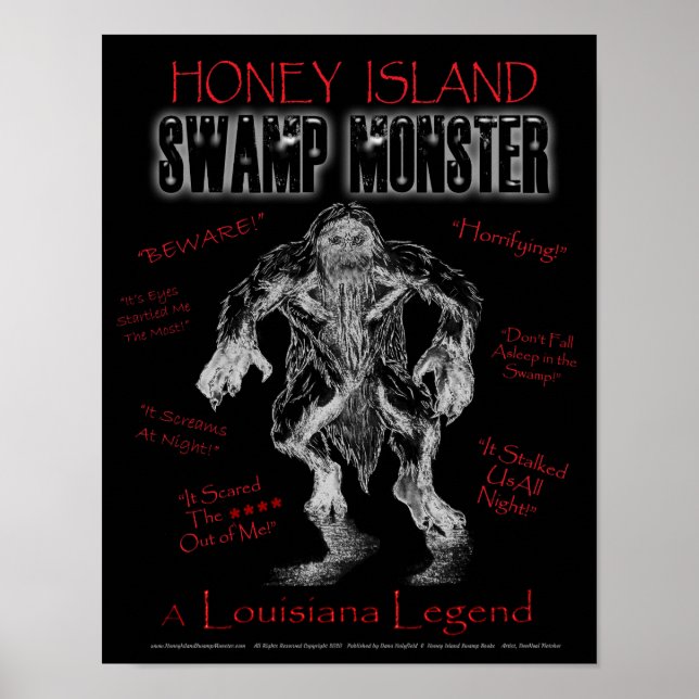 Poster de Monstro do Pântano da Ilha Honey Island (Frente)