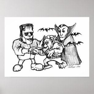 Poster de Monstros Engraçados