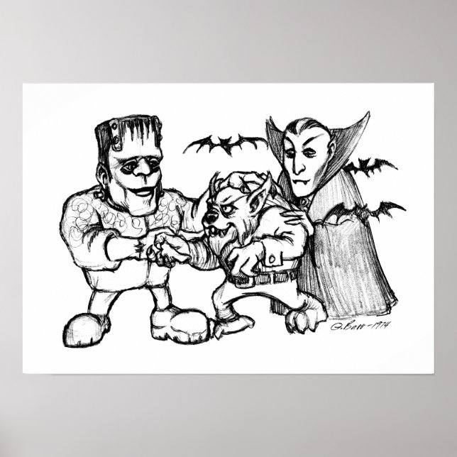 Poster de Monstros Engraçados (Frente)