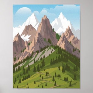 Poster de Montanha dos Alpes Suíços