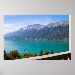Poster de montanha e lago