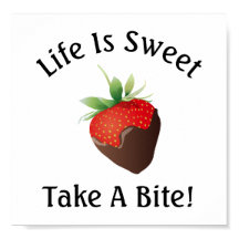 Poster de morango de chocolate