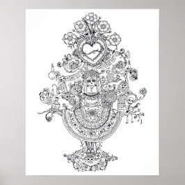 Poster de Morto de Árvore de Coloração de Adultos