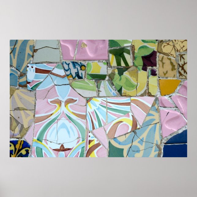 Poster de mosaicos Park Guell (Frente)