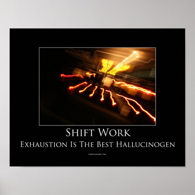 Poster de Motivação de Trabalho do Shift (Frente)
