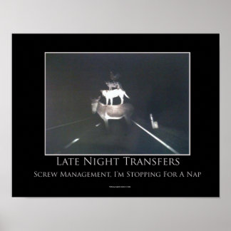 Poster de Motivação de Transferências Noturnas Atr