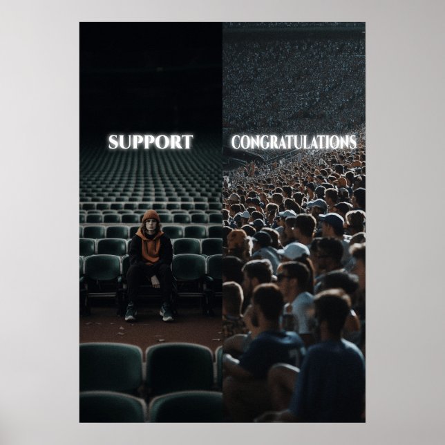 Poster de Motivação do Hustle do Duro de Trabalho (Frente)