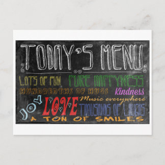 Poster de motivação do Menu de Hoje