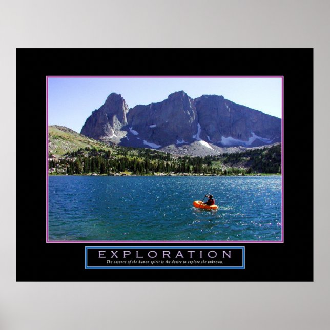 Poster de Motivação - "Exploração" - 22"x28" (Frente)