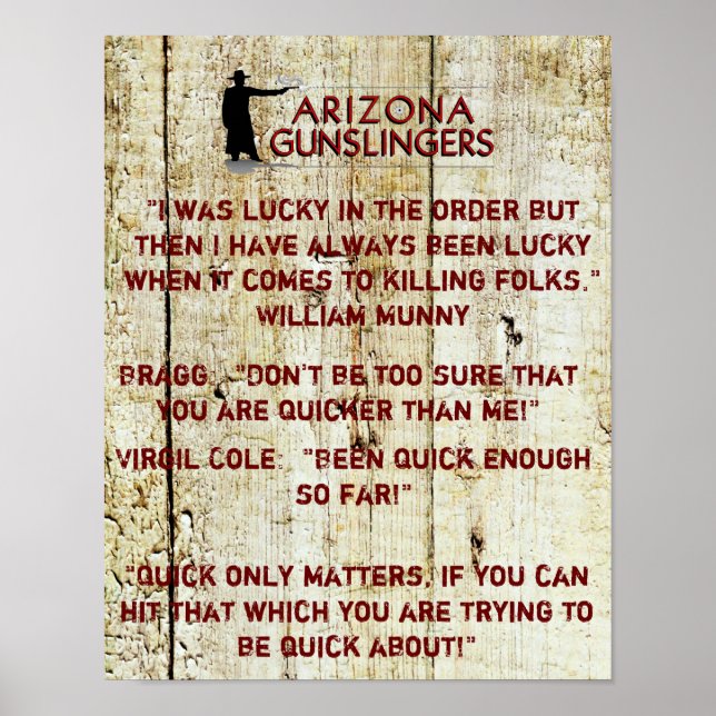 Poster de Motivação para Desenhar Rápido Cowboy (Frente)