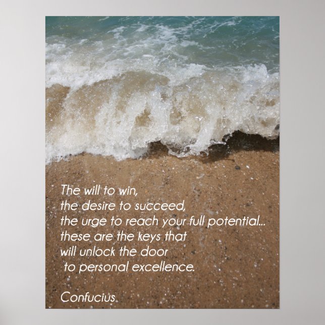 Poster de motivação para voleibol - Excelência pes (Frente)