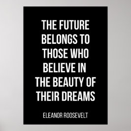 poster de motivação simples, preto e branco