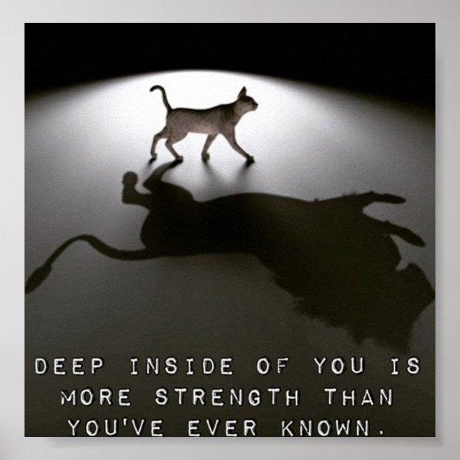 Poster de motivação sobre força (Frente)