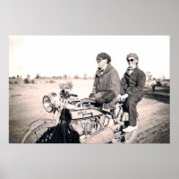 poster de motocicleta masculino da década de 1920