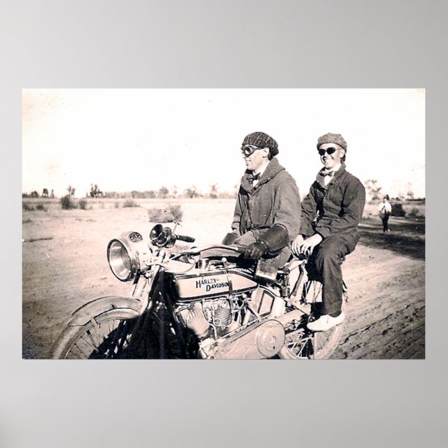 poster de motocicleta masculino da década de 1920 (Frente)