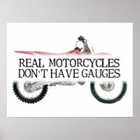 Poster de Motocross de Moto Off-Road Sem Instrumen