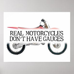 Poster de Motocross de Moto Off-Road Sem Instrumen