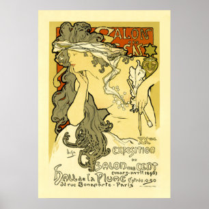 Poster de Mucha: Centavo do DES do salão de belez