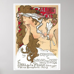 Poster de Mucha: Centavo do DES do salão de belez