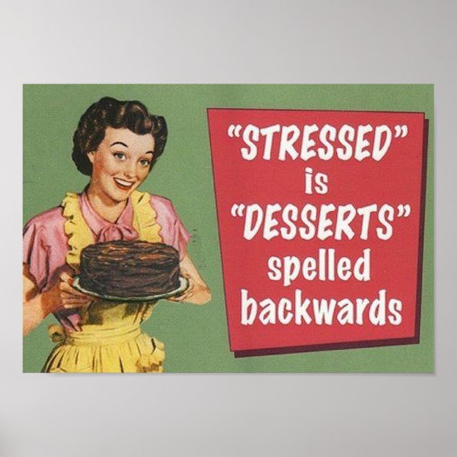 poster de mulheres engraçadas do estilo 60 (Frente)