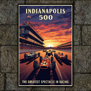 poster de Muro de 500 Vintage de Indianapolis, 196