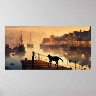 Poster de Muro de Cores Negras