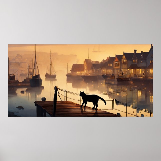 Poster de Muro de Cores Negras (Frente)