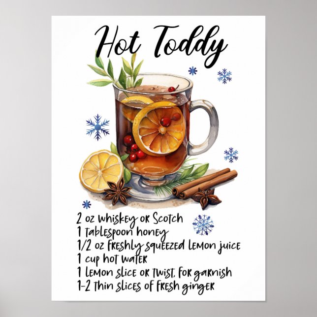 Poster de Muro de Recipsão de Hot Toddy (Frente)