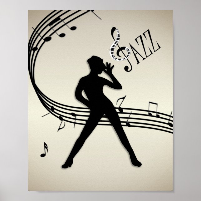 Poster de Música Ouro Jazz Dance (Frente)
