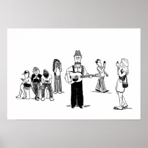 poster de músico ao vivo