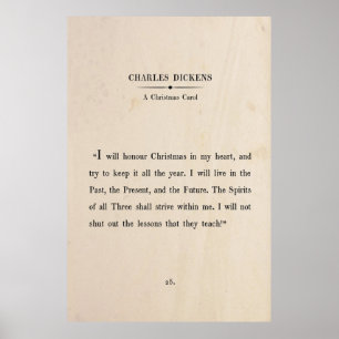 Poster de Natal Charles Dickens