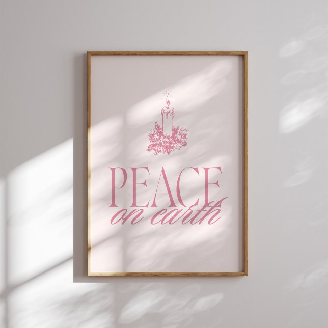 Poster de Natal da Pink Peace on Earth Candle (Criador carregado)