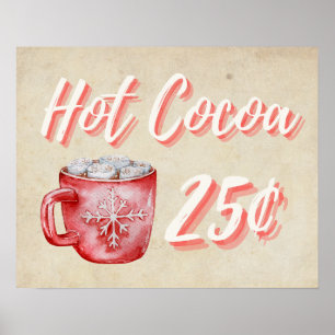 Poster de Natal de Cacau Quente