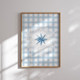 Poster de Natal de Gingham Star