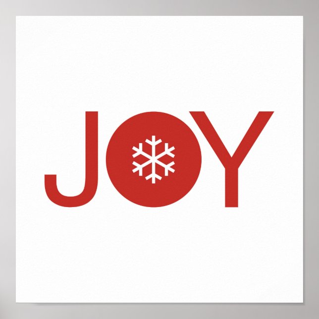 Poster de Natal de Joy Minimalista (Frente)