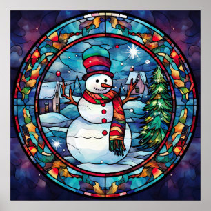 Poster de Natal de Vidro Mantido