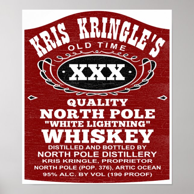 Poster de Natal Engraçado da Destilação do Polo No (Frente)