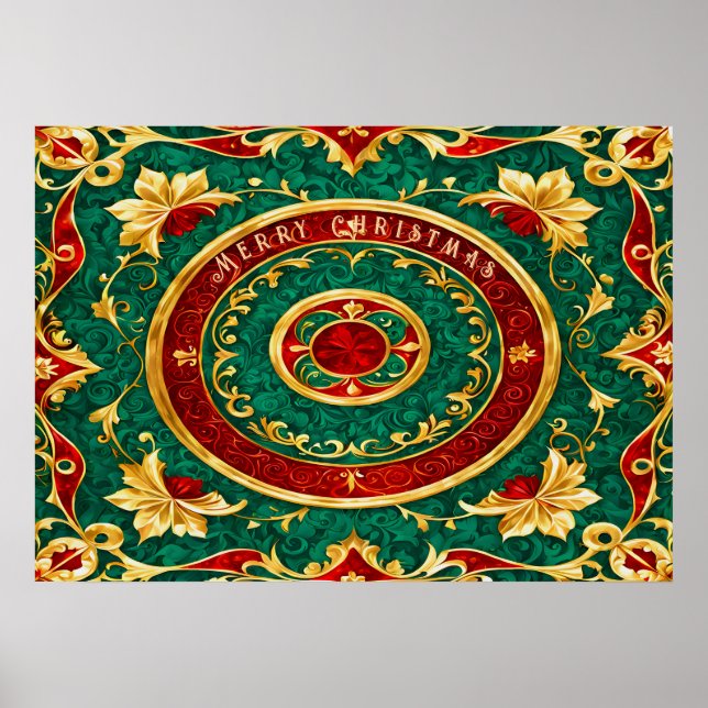 Poster de Natal Floral Decorativo (Frente)