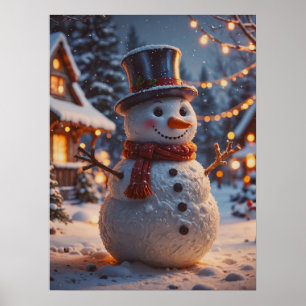 Poster de Natal Snowman