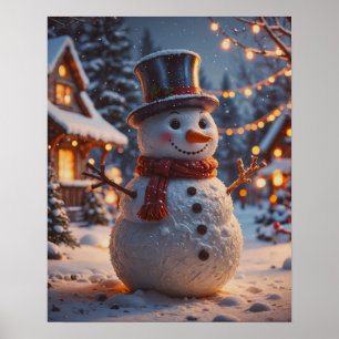 Poster de Natal Snowman