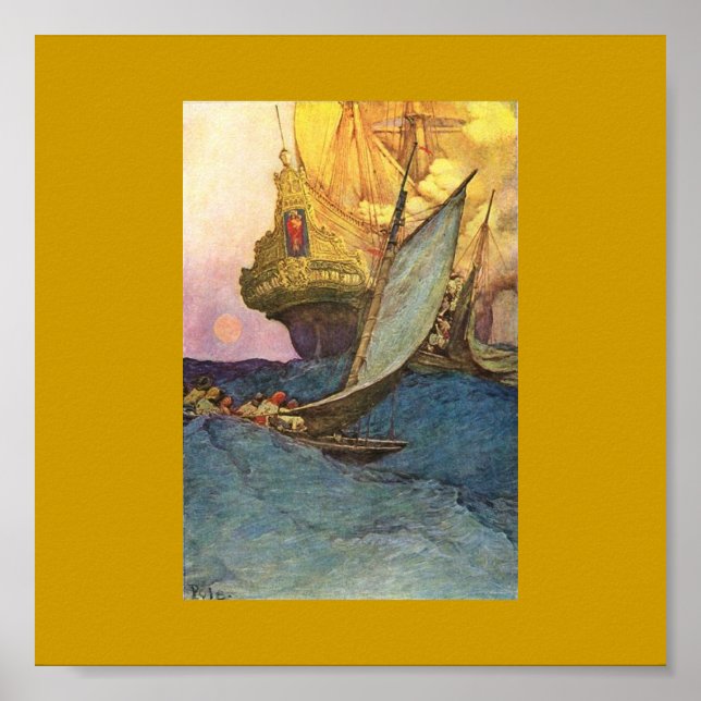 Poster de navio pirata (Frente)