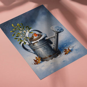 Poster De Ninho De Pássaro De Inverno Para O Papel