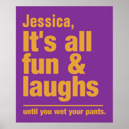 Poster de nome personalizado FUN & LAUGHS