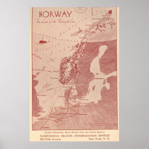 Pôster De Noruega do viagem escritório 1939 de informaç
