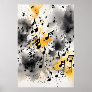 POSTER de notas musicais AI