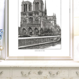 Poster de Notre Dame de Paris 12"x16"