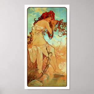 Poster de Nouveau da arte - Mucha - verão