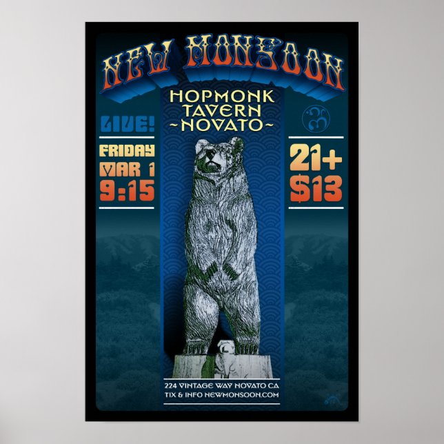 Poster de Nova Monção Hopmonk Tavern Novato CA 201 (Frente)