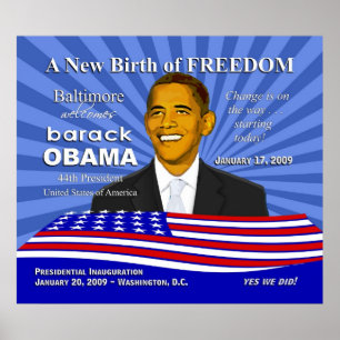 Poster de Obama dos eventos da inauguração de